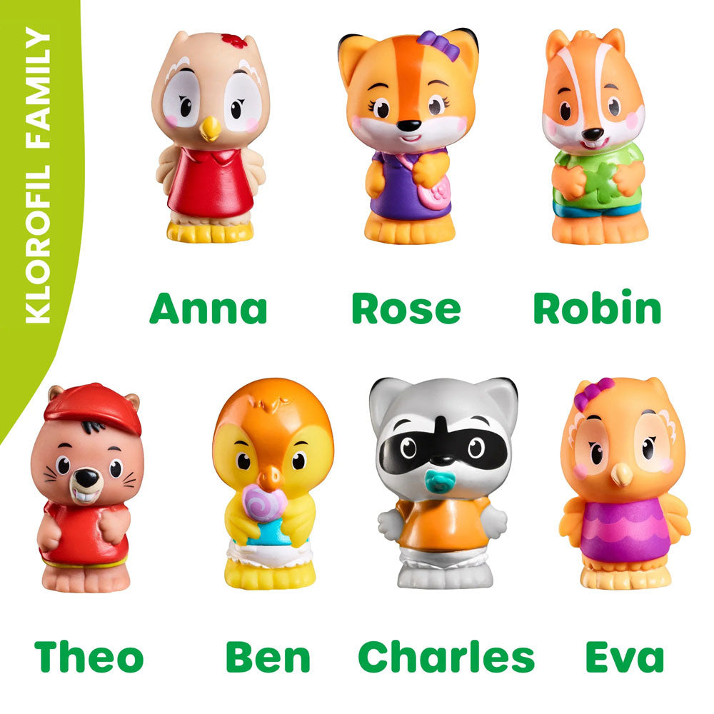 Set of 7 characters “Kloro’Families”